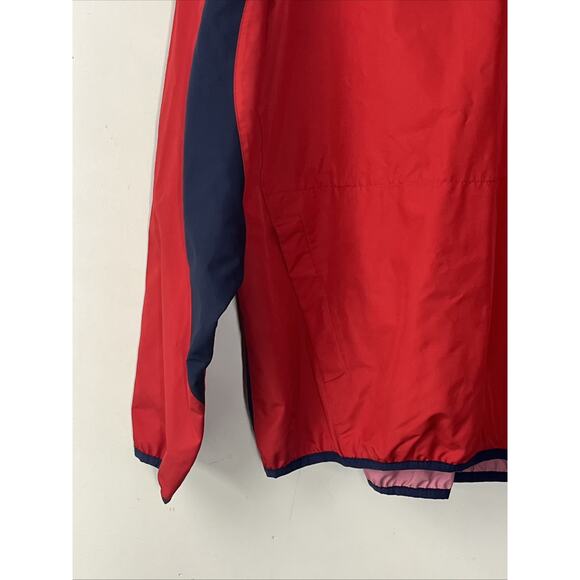 Majestic Boston Red Sox Pullover Windbreaker Jacket Mens Large Red V Neck Vented - Picture 4 of 11